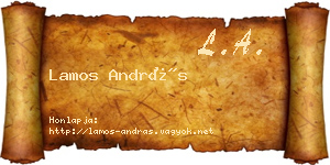 Lamos András névjegykártya