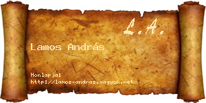 Lamos András névjegykártya